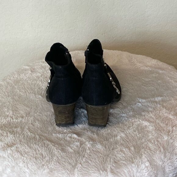 Qupid Ankle Booties with Silver Buckles - Picture 7 of 8